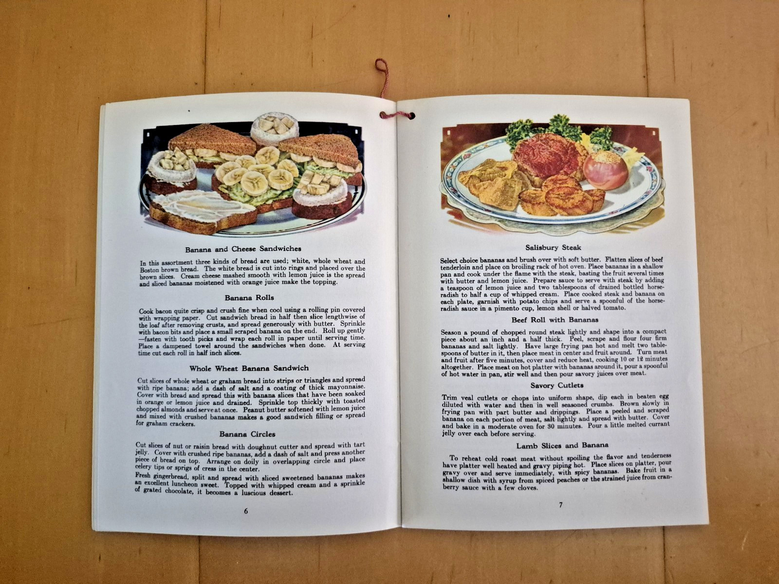 Vintage 1929 YES! HOME MADE BANANA RECIPES Bauerlein Advertising Recipe Booklet