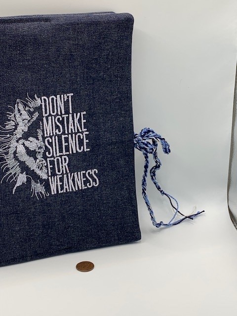 NEW Covered Comp Notebook "Don't Mistake Silence for Weakness" embr Free ship