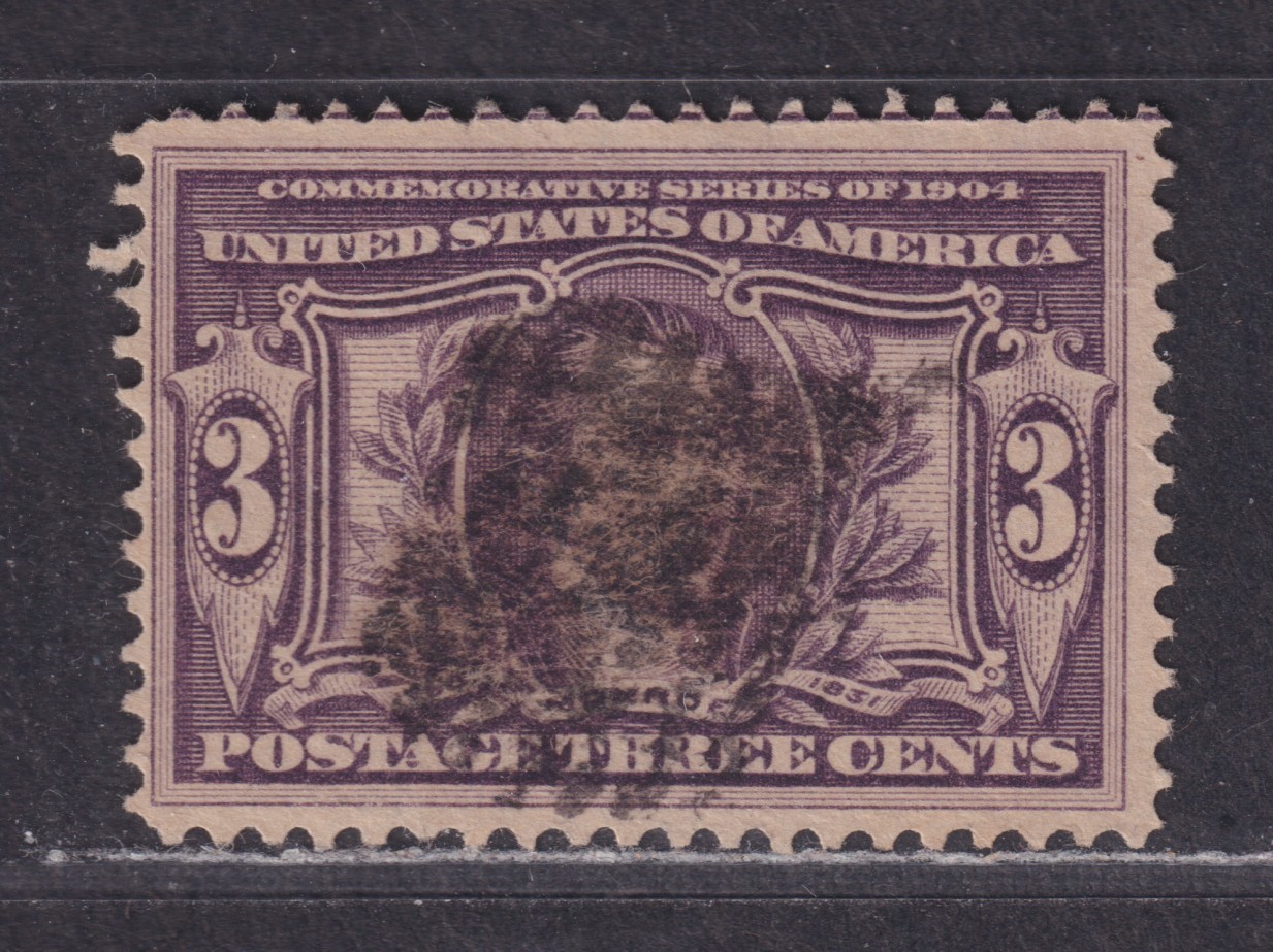 United States Scott 325 Used 1904 3¢ Violet Louisiana Purchase SCV $27.50