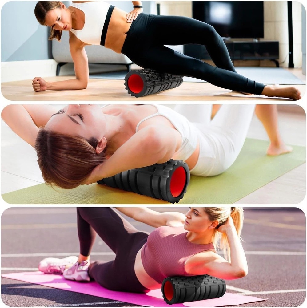 Foam Roller for Deep Tissue Massager, 13" High Density Exercise Patented Roll...