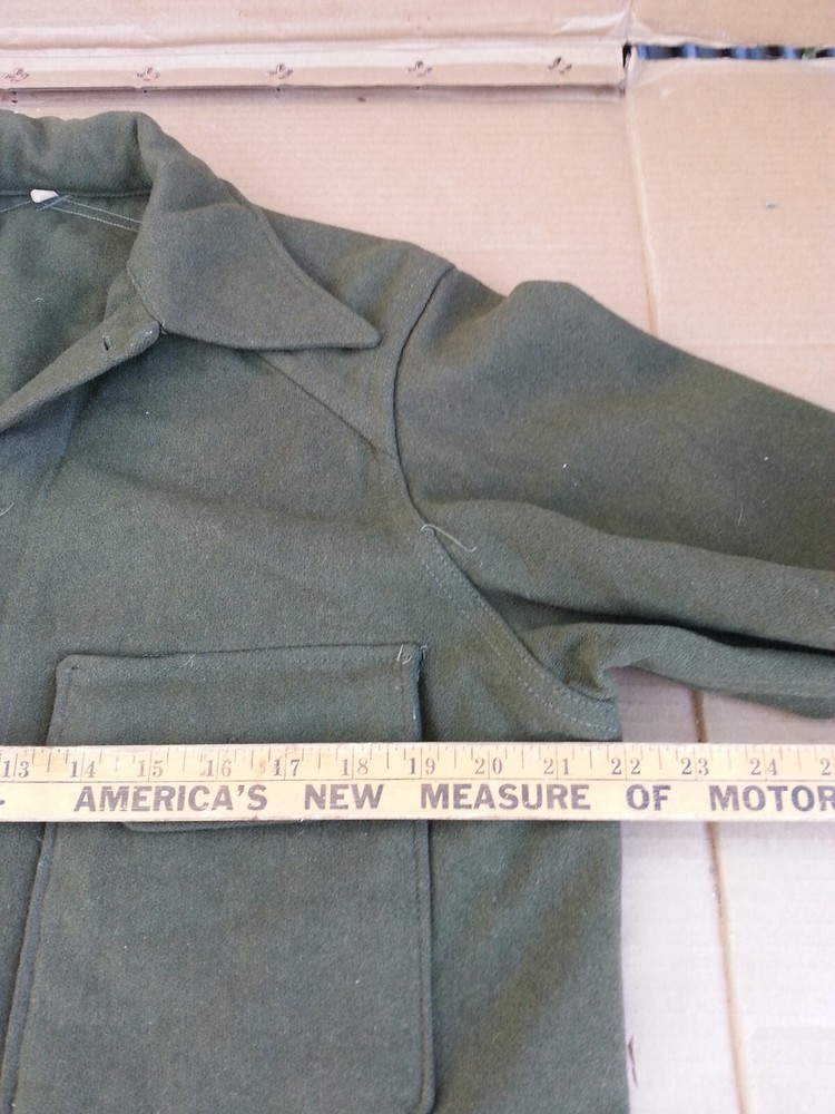 WW2 USGI HEAVY WOOL BUTTON DOWN SHIRT SIZE MEDIUM
