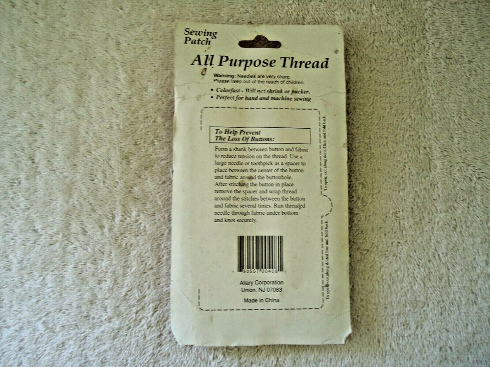 " NIP " Sewing Patch 24 Count All Purpose Thread With Needles & Threader