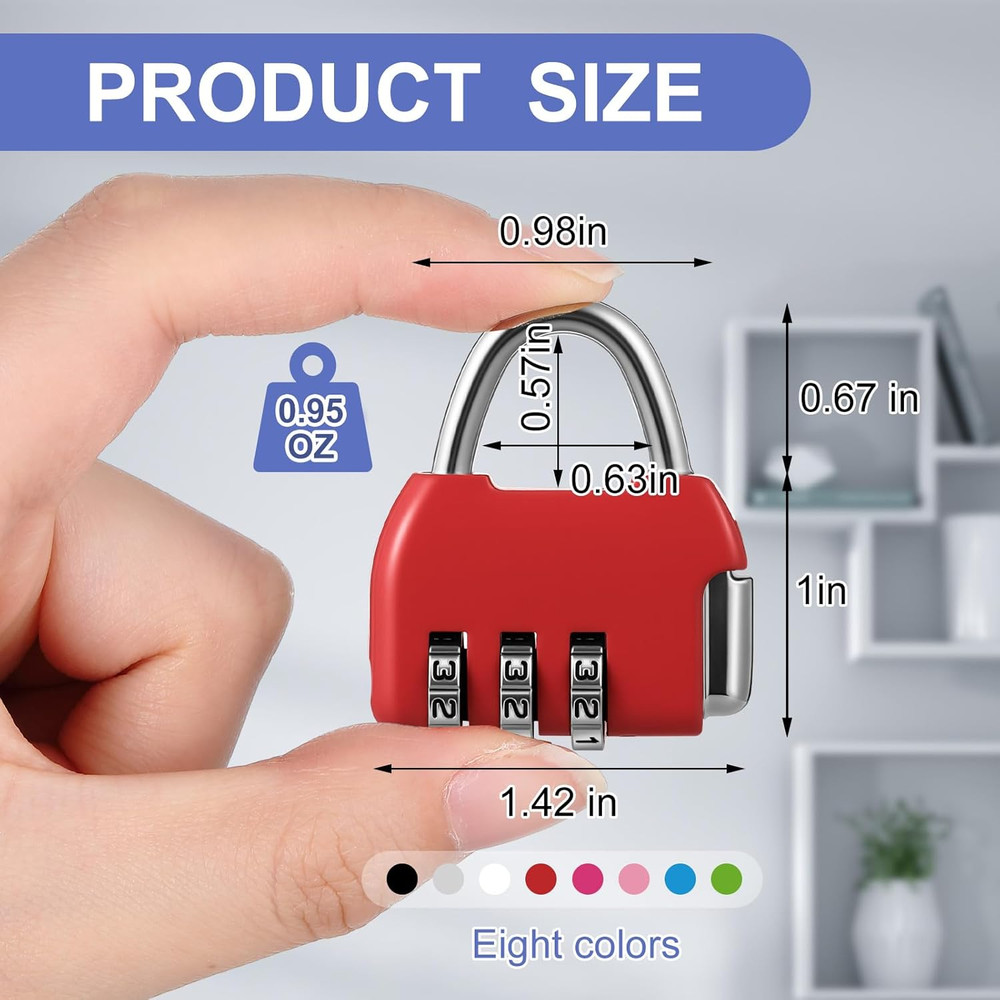 10 Pcs Digit Combinations Padlock Safe Cipher Lock Mini Combination Resettable N