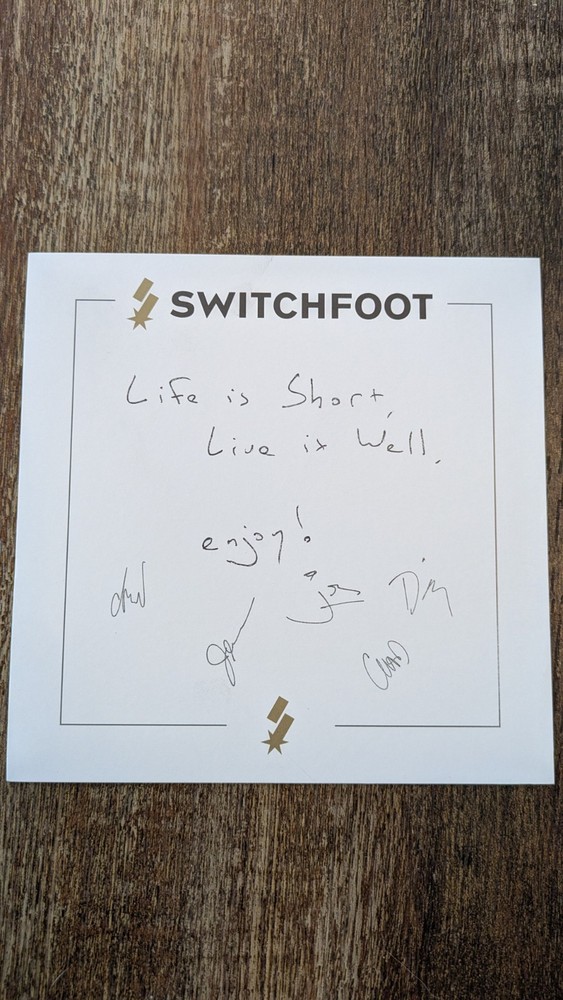 Switchfoot Signed Cd Insert Printed Promo