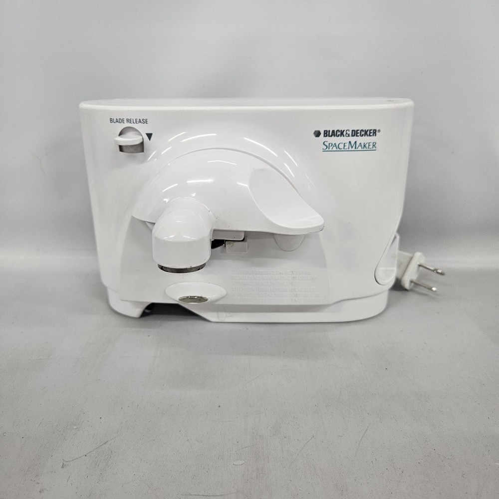 BLACK+DECKER Spacemaker Under-Counter Can Opener EC85 White No Hardware EUC