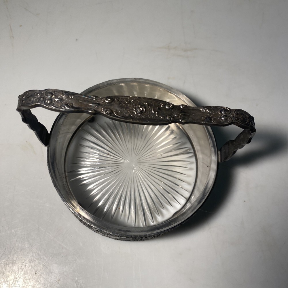 K.S Ornate Condiments Server Dutch Scenes & Handle Footed.