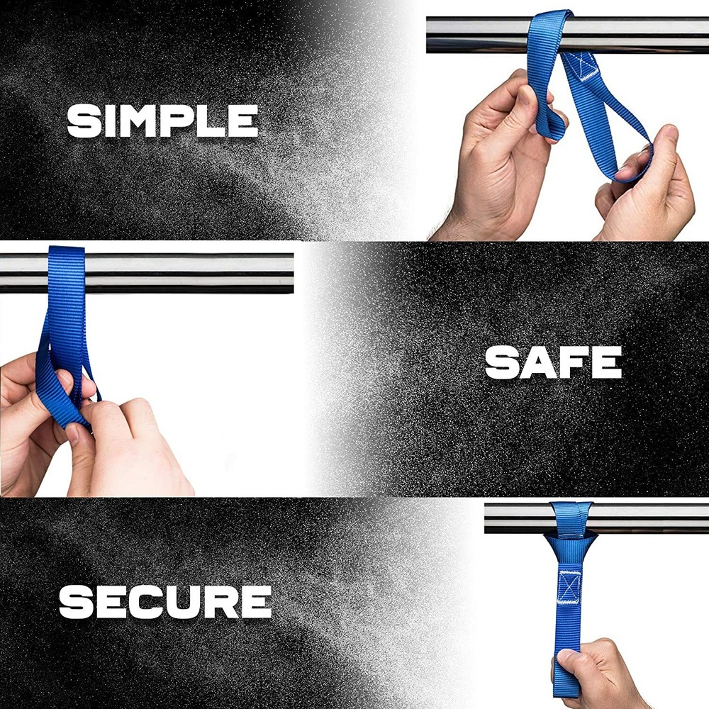 6 Pack Soft Loop Tie Down Straps 4500 Lbs Breaking Strength For Securing ATV UTV