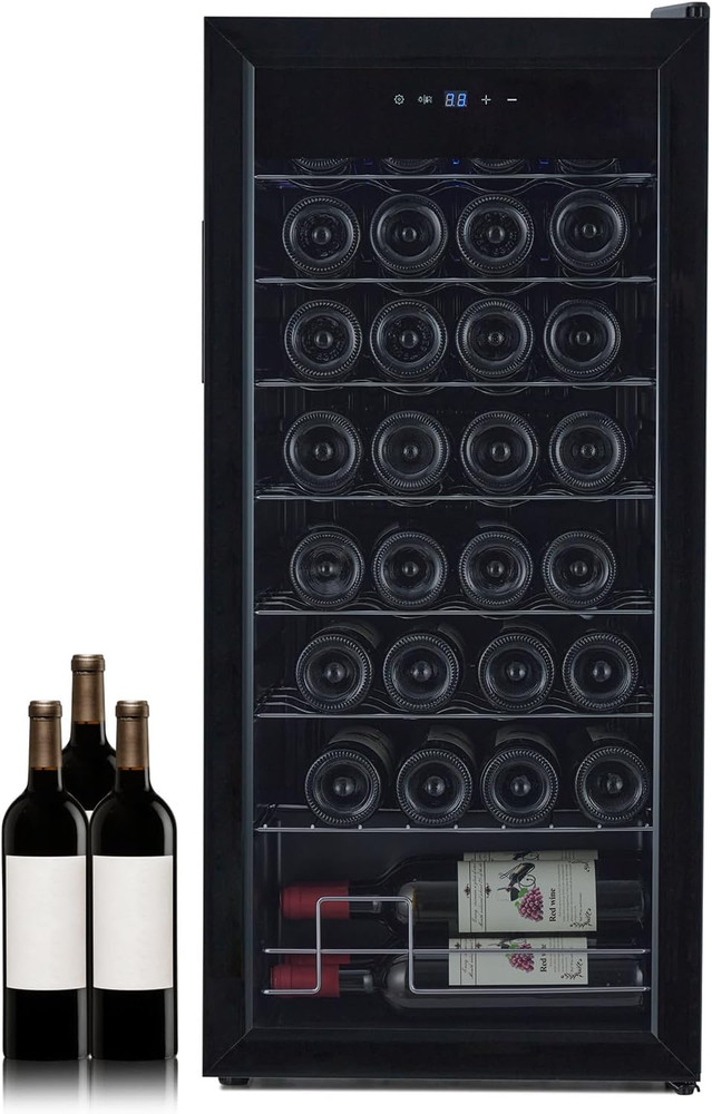 32-Bottle Wine Cellar 37 Compact Wine Cooler Digital Temperature Control