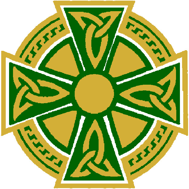 30 Custom Green Celtic Cross Personalized Address Labels