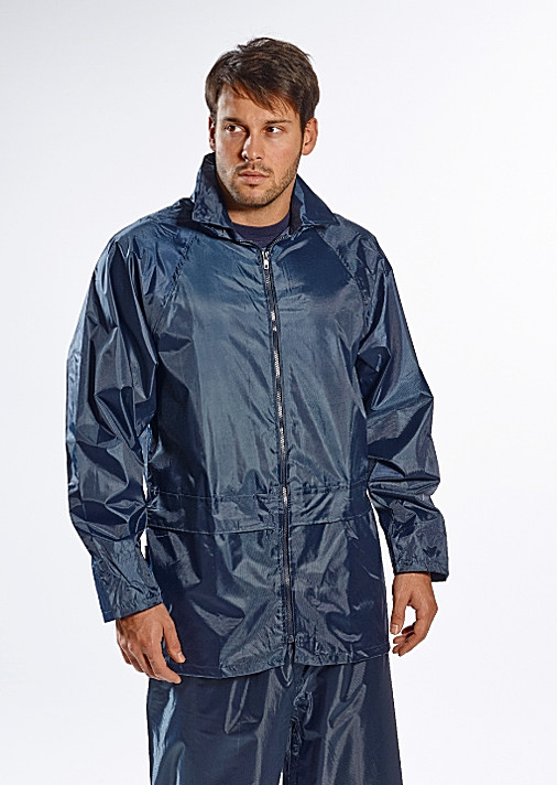 Portwest US440 Mens Waterproof Rain Jacket Lightweight Coat Pack Away Hood