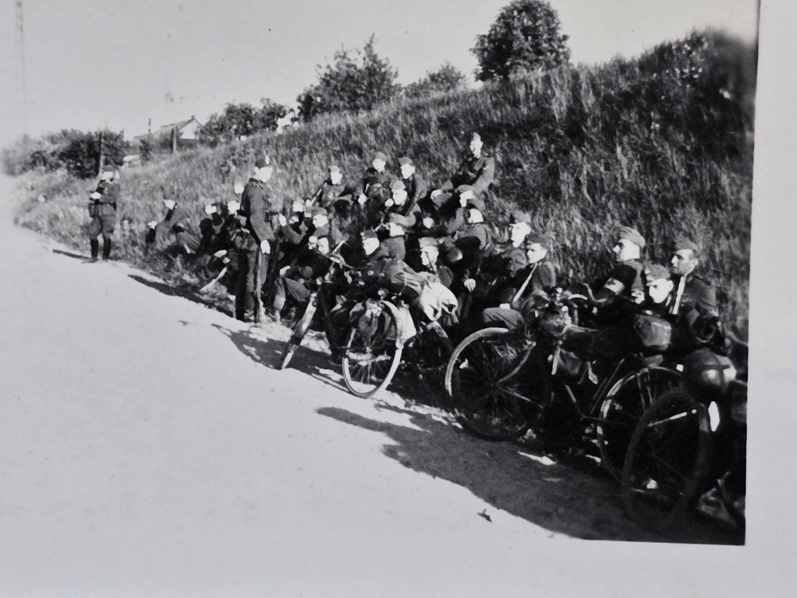 WW2 German Wehrmacht Bicycle Bike Brigade Regiment Soldiers Wartime Photo