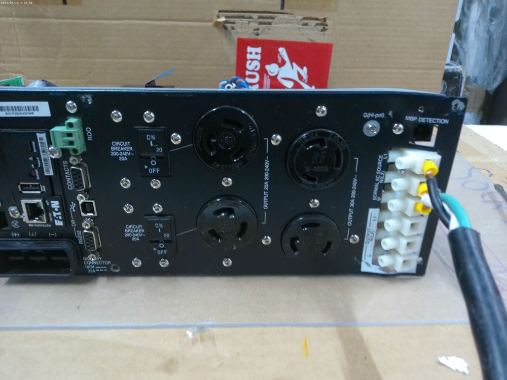 Eaton 9PX5K UPS Output Power Distribution Board – Rear Panel