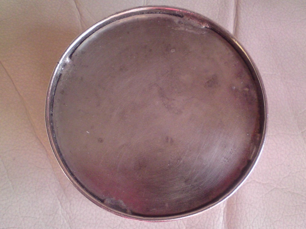 SILVER PLATED WINE BOTTLE STAND,9 CMS X 5.8 CMS APPROX.