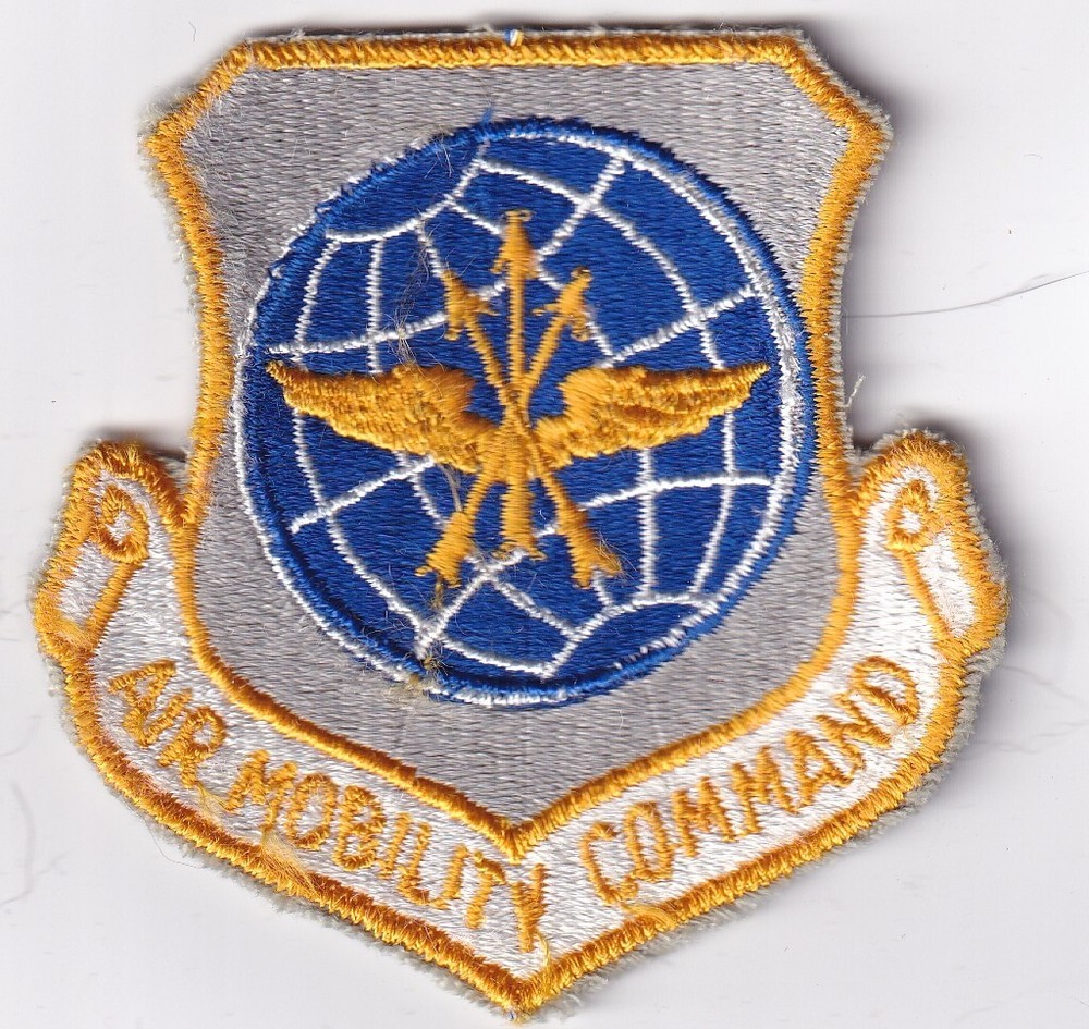 Air Mobility Command color patch 1980-1990s on hook and loop back USAF $2.00