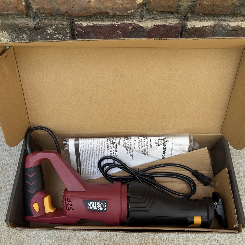 Chicago Electric 6 Amp Reciprocating Saw, Variable Speed Power Tool