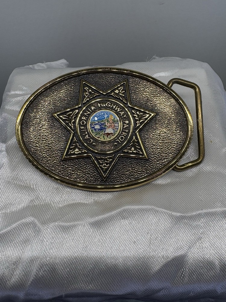 Vintage CHP Obsolete Solid Brass Belt Buckle