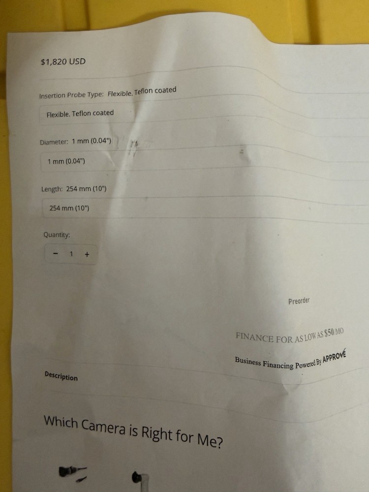 Strahl Fiber Scope Super Thin Micro Borescope