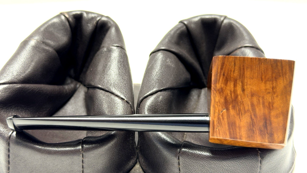 No Name- Unique Shaped Smooth "Imported Briar Root" Triangular / Square Stummel