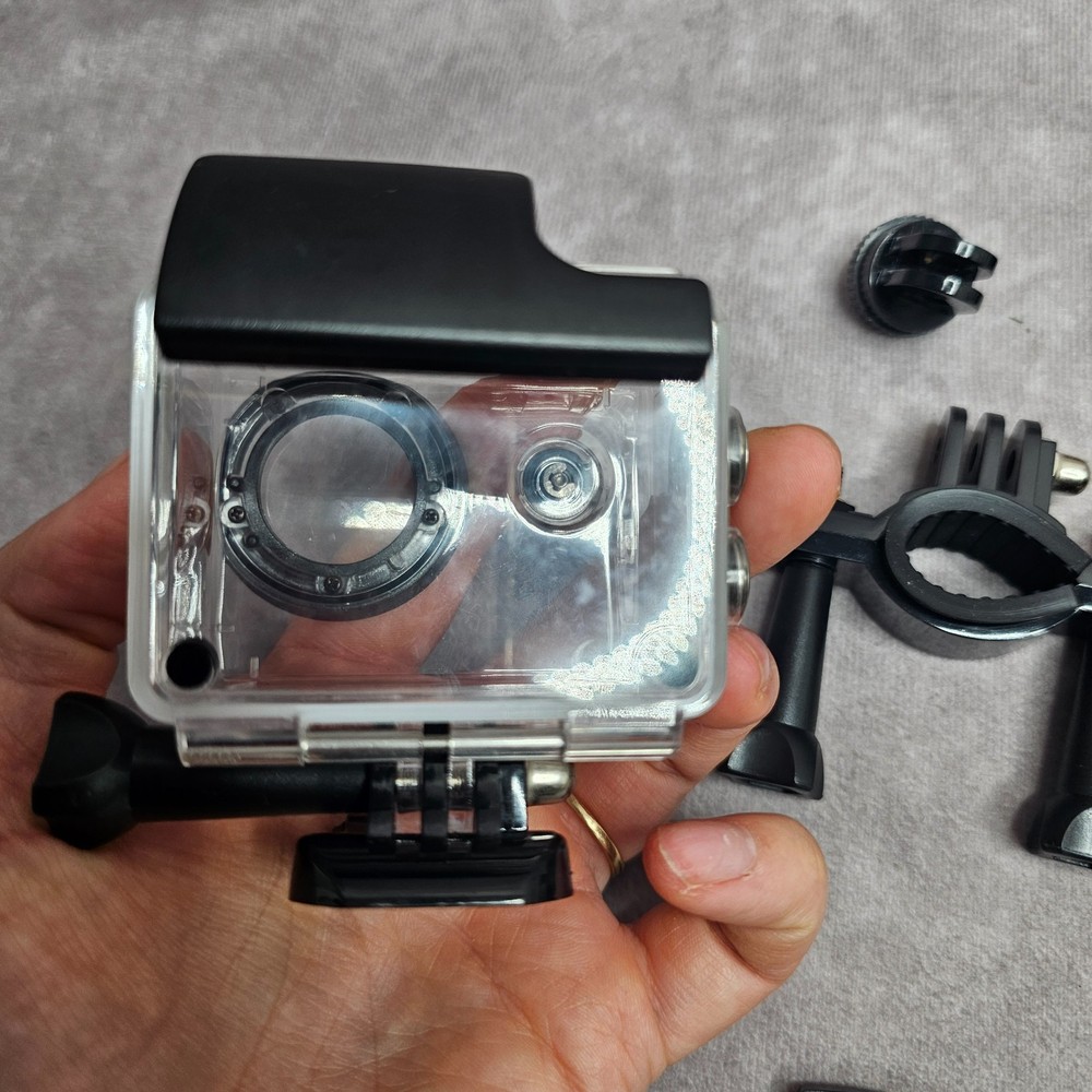Kitvision Action Camera with Accessories – Powers On When Charging Only – Used