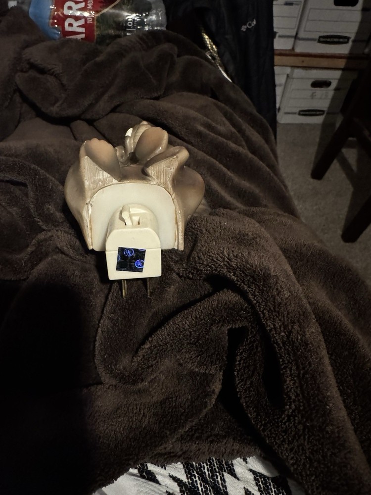 Vtg Ceramic Elephant Night Light