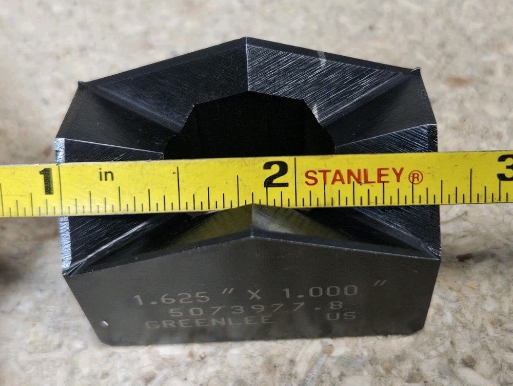 Greenlee No. rectangular punch 1" x 1.625" - U.S.A. made - rectangle