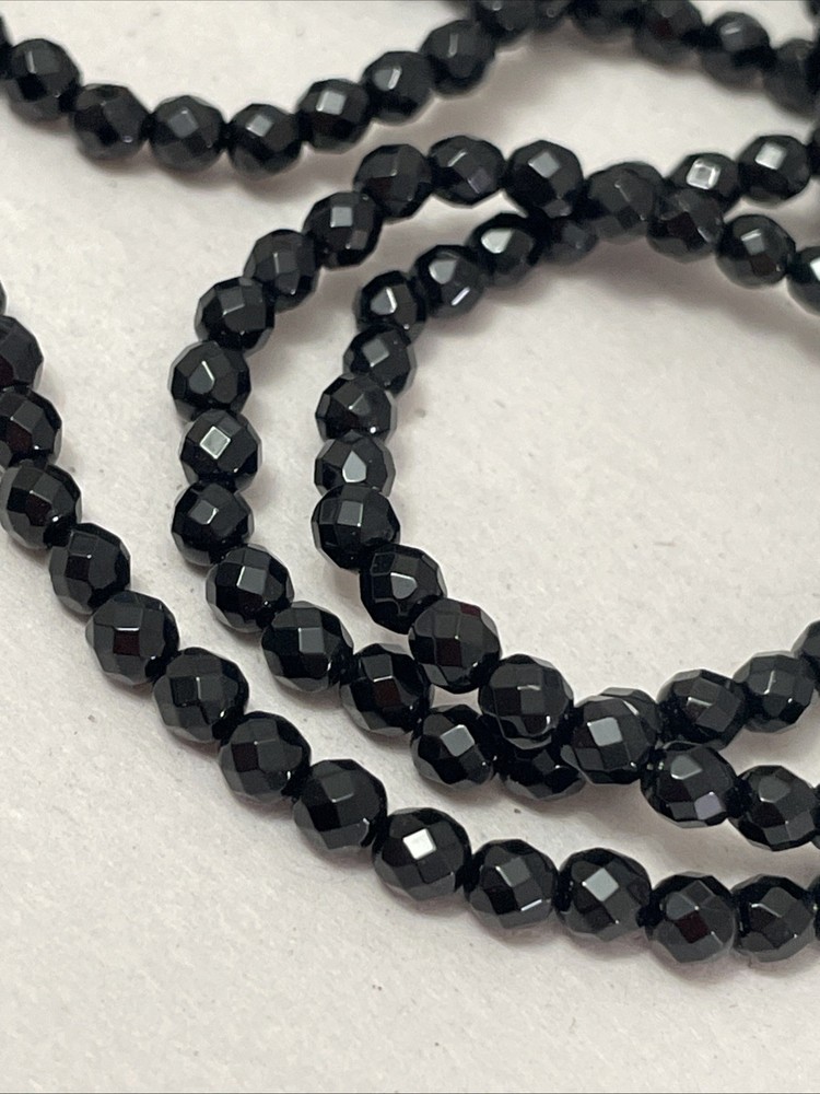 925 Stone Bead Necklace 36” Long