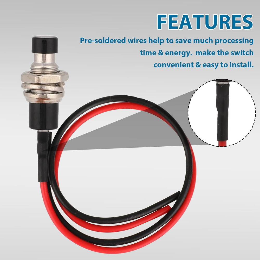 12 Pcs Mini Momentary Switch Small Normally Open Momentary Push Button Micro Pus