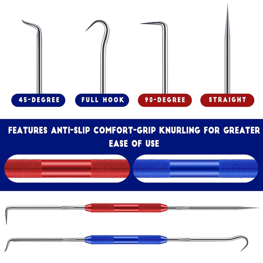 Double Pointed Scriber, 8.3 Inch Metal Scribe Tool Hook and Pick Tool Set