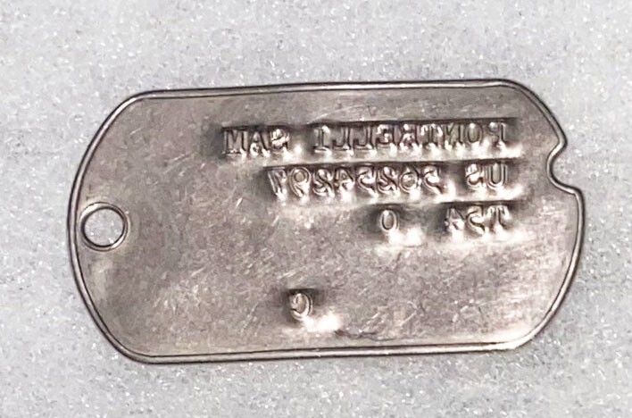 Post-WWII Sam Pontrell T-54Single Dog Tag