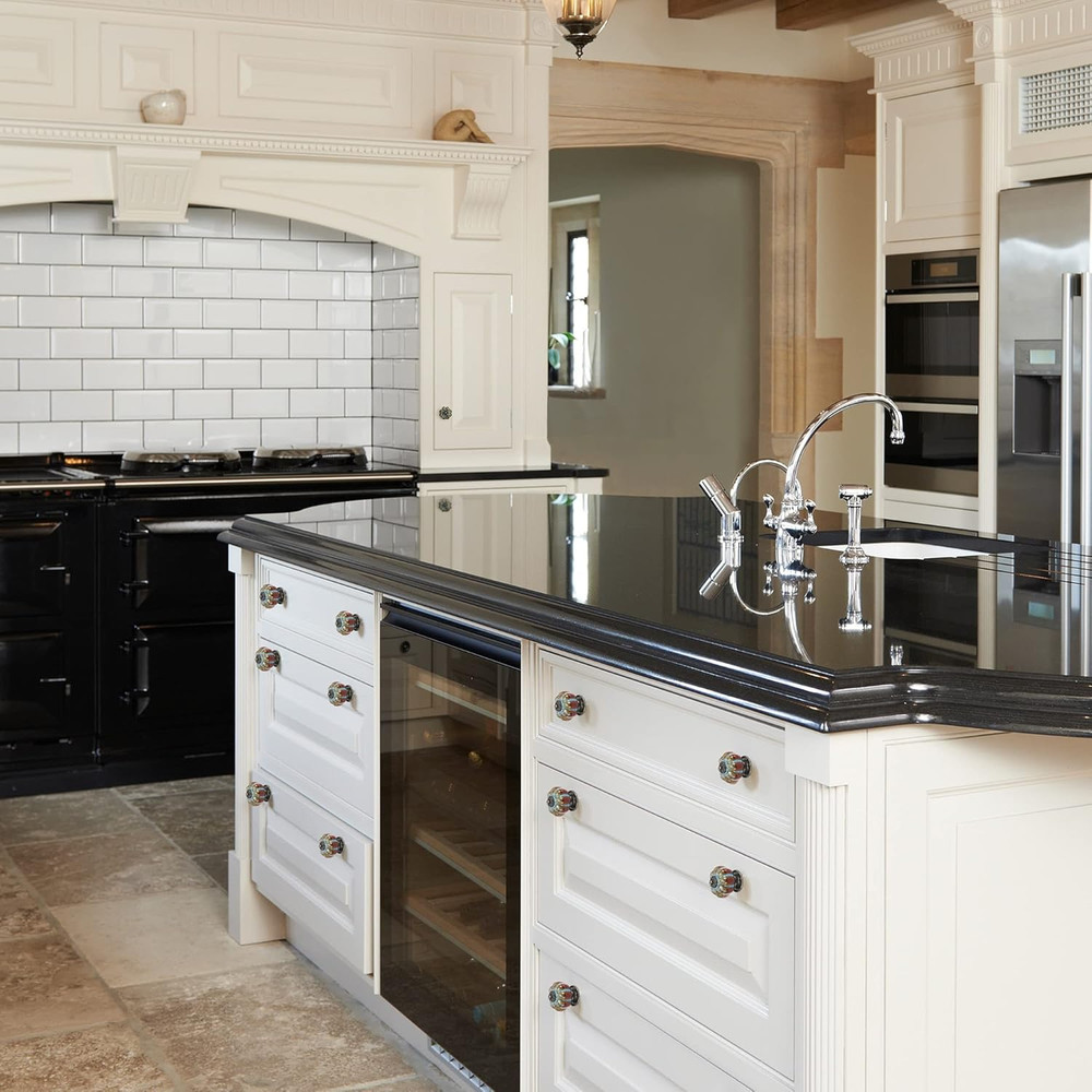 Cabinet Knobs 6 Pack Glazed Ceramic Knobs with Pumpkin Shape for Decor Door Pull