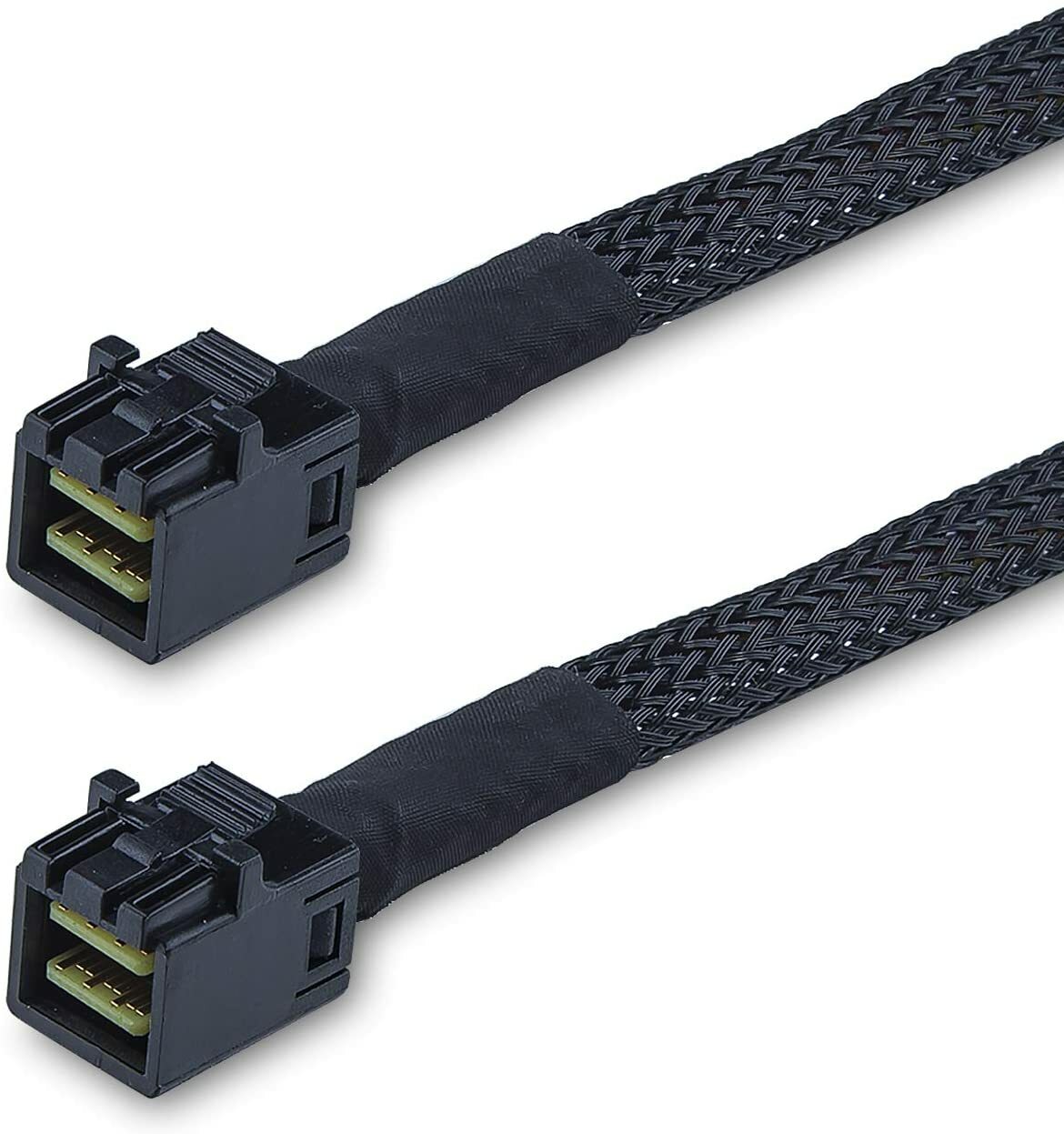 2 Packs 12G Internal HD Mini SAS SFF-8643 to SFF-8643 Cable 100-Ohm 0.5~1 merer