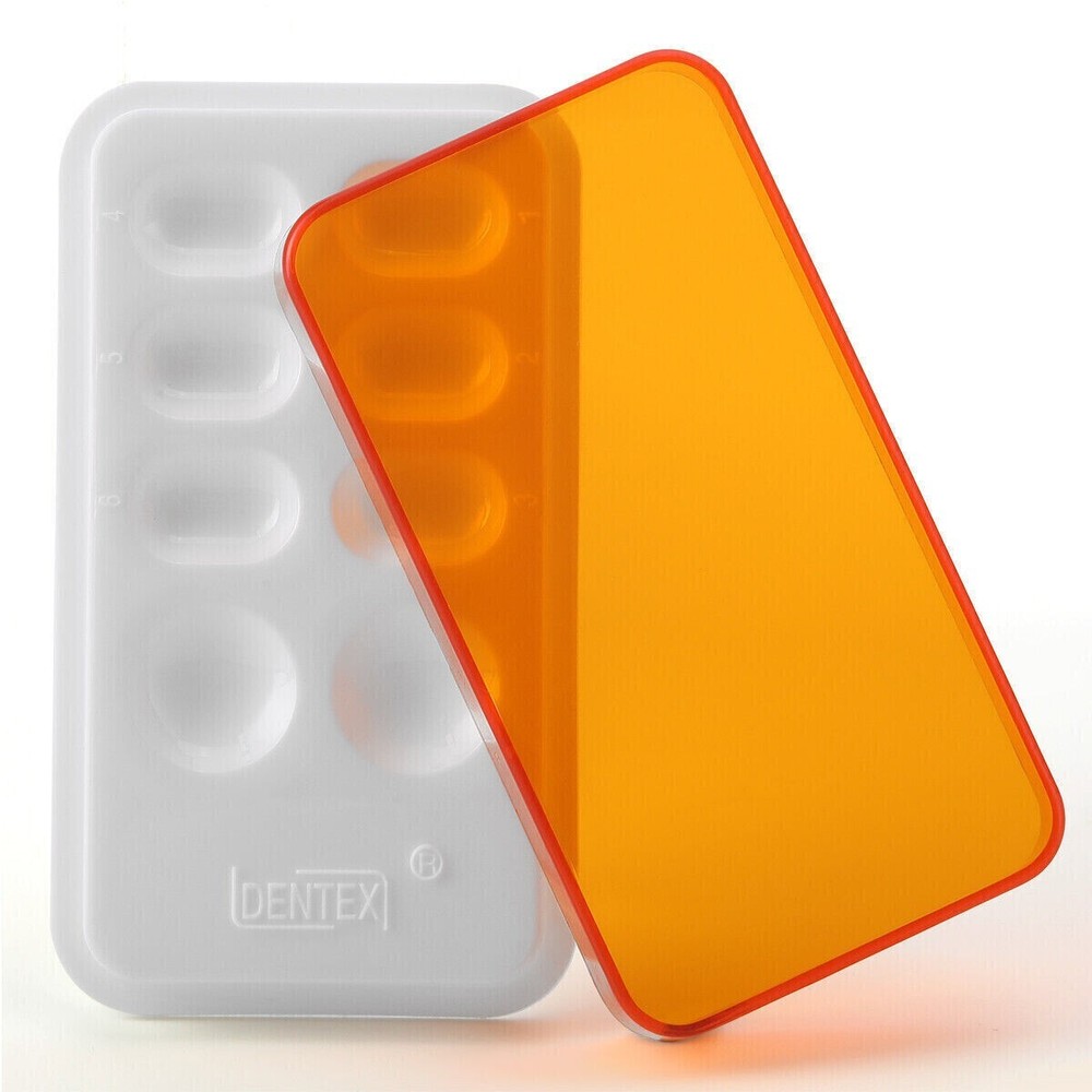 Dental 8Hole Light Storage Veneer Patch Storage Box Case Teeth Shading Light
