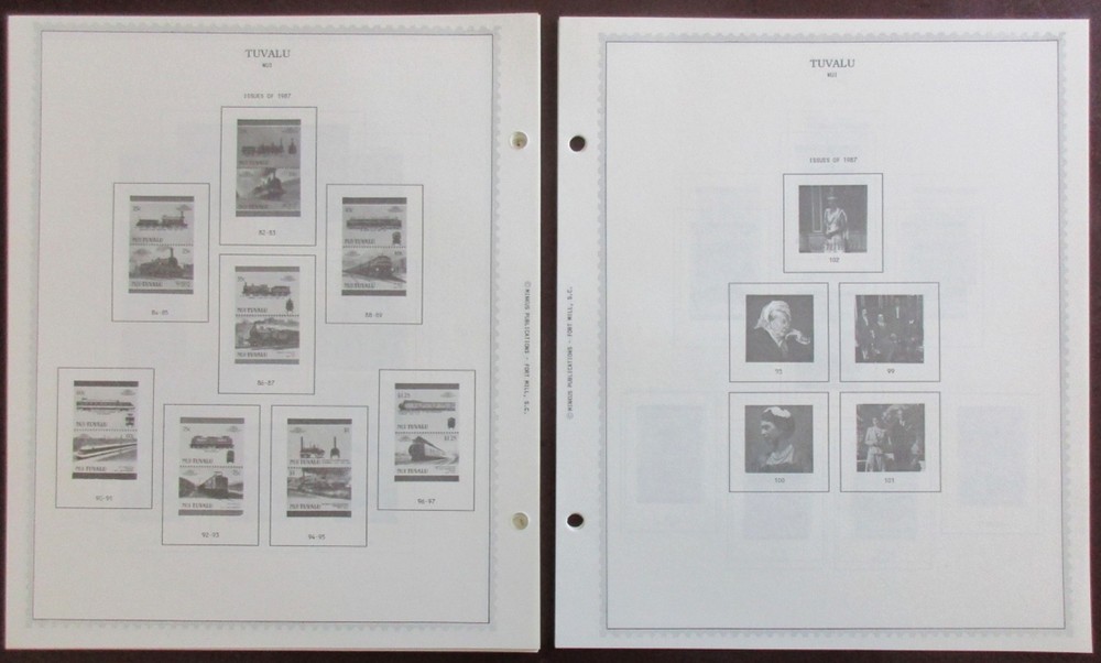 Tuvalu: Clean Set of Unused Minkus Supreme Global Pages to 1989