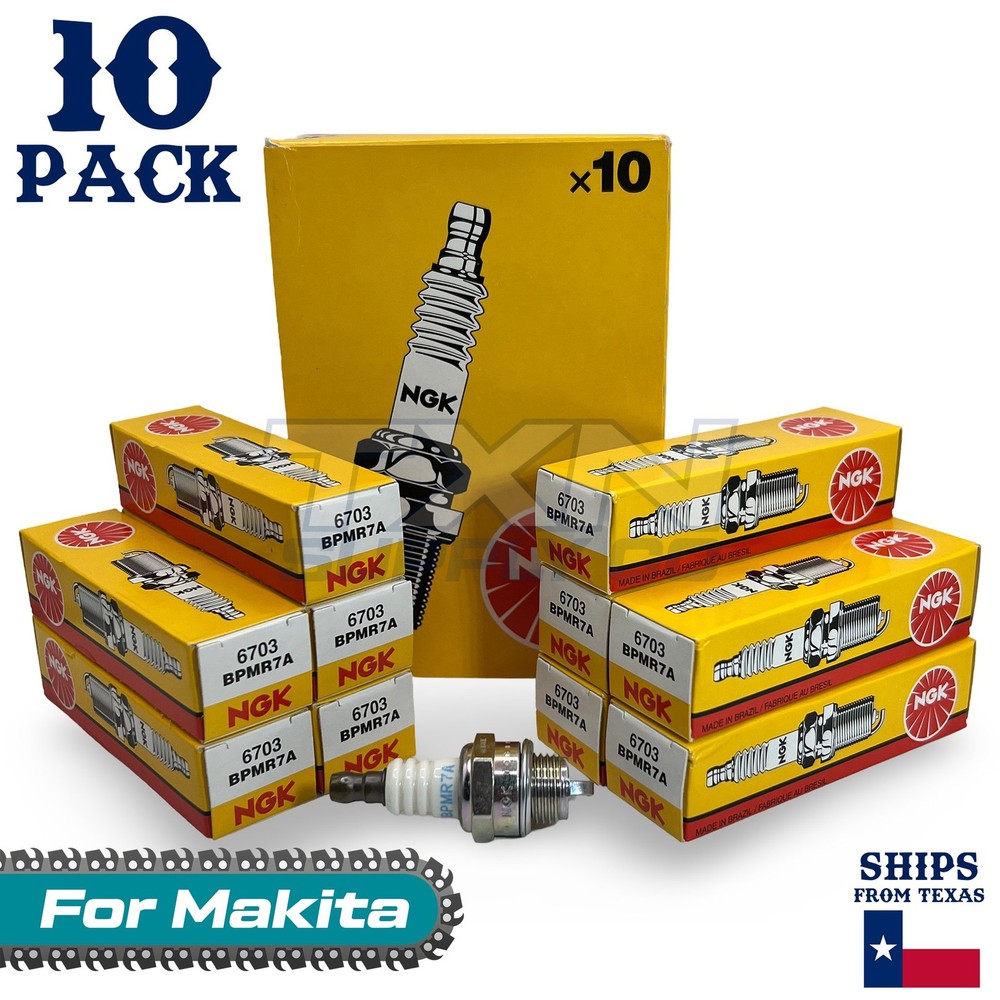 10 Pack NGK Spark Plug - For DCS-43001 Makita Chainsaw