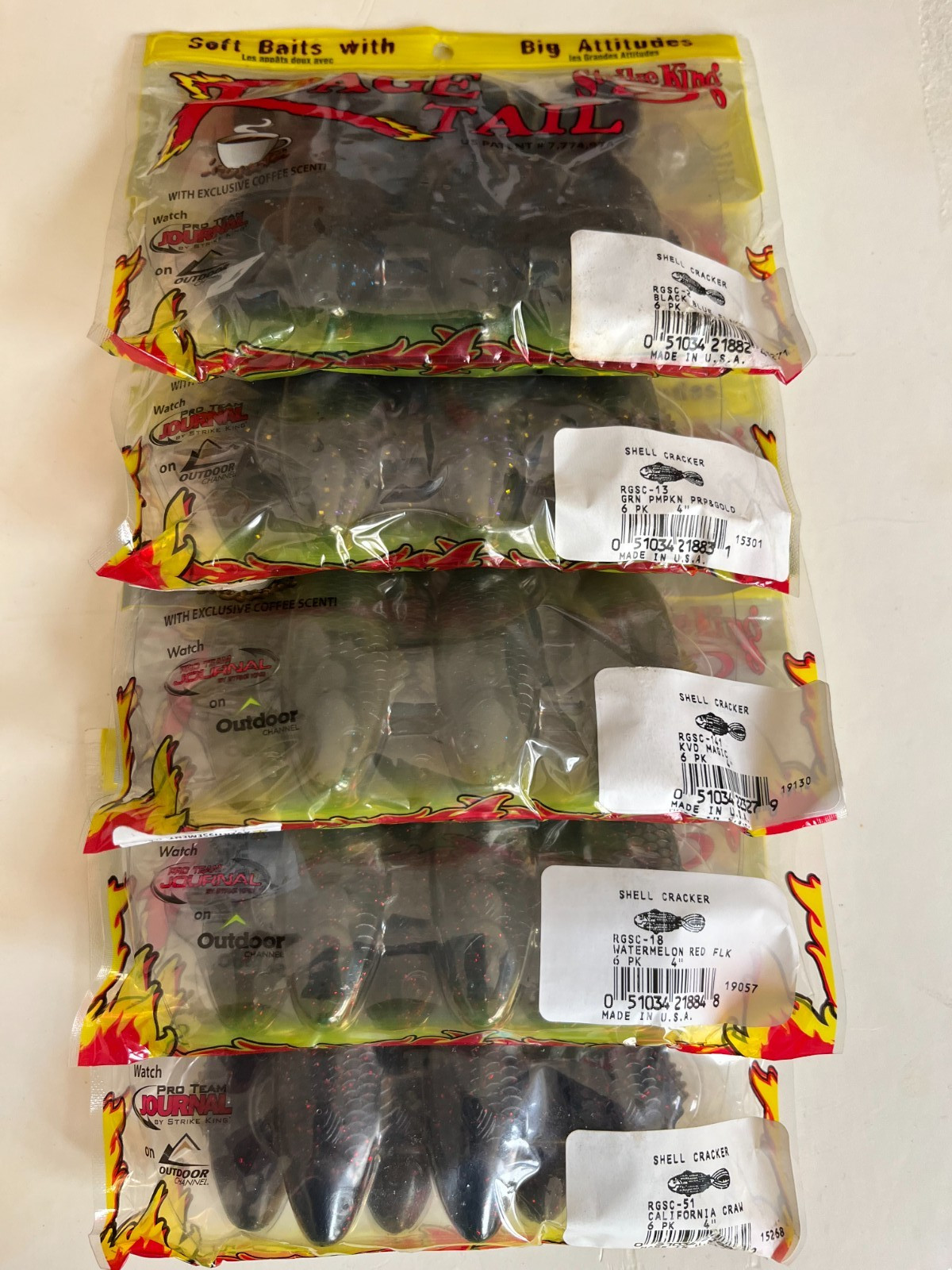 Strike King Rage Tail Shell Cracker Bluegill Beaver Flipping Pitch Bass Creature