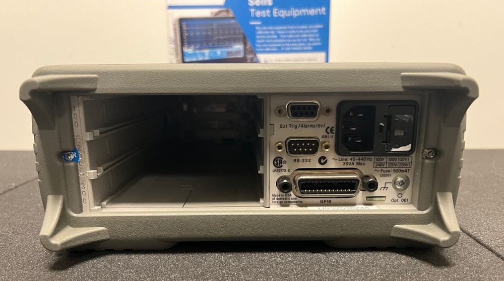 HP/AGILENT 34970A, Data Acquisition / Data Logger Switch Unit, Cal'd til 04/2026