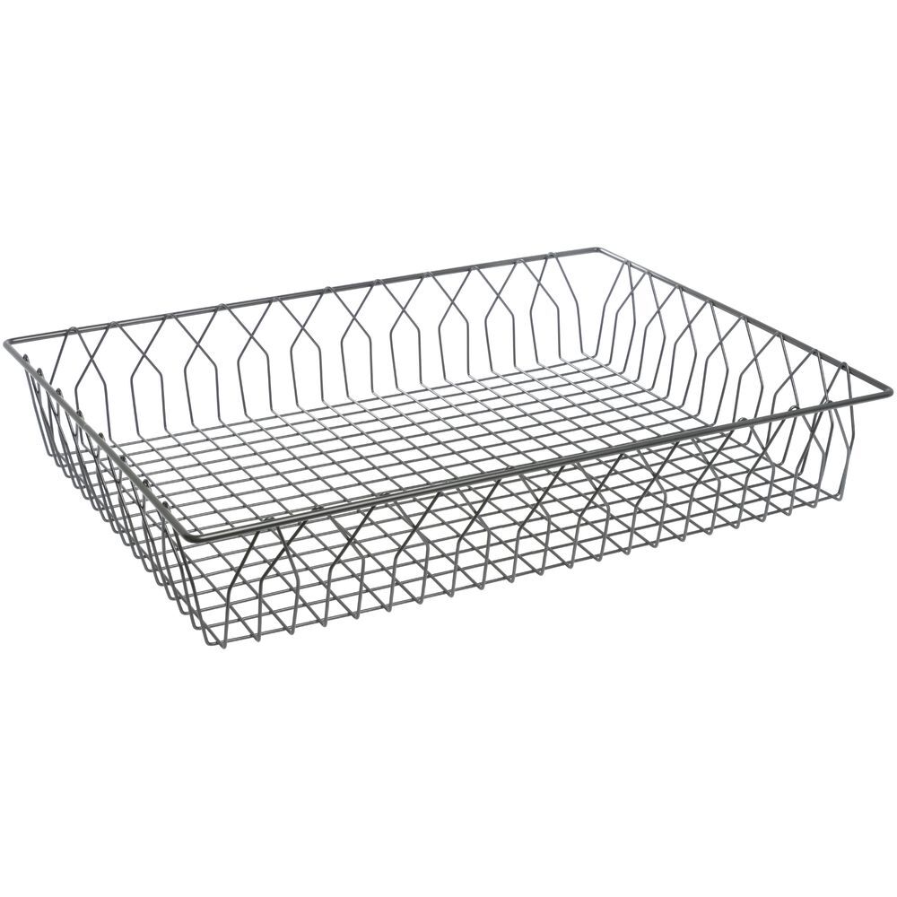 HUBERT® Wire Display Basket Pastry Tray Bakery Basket Rectangular Nickel
