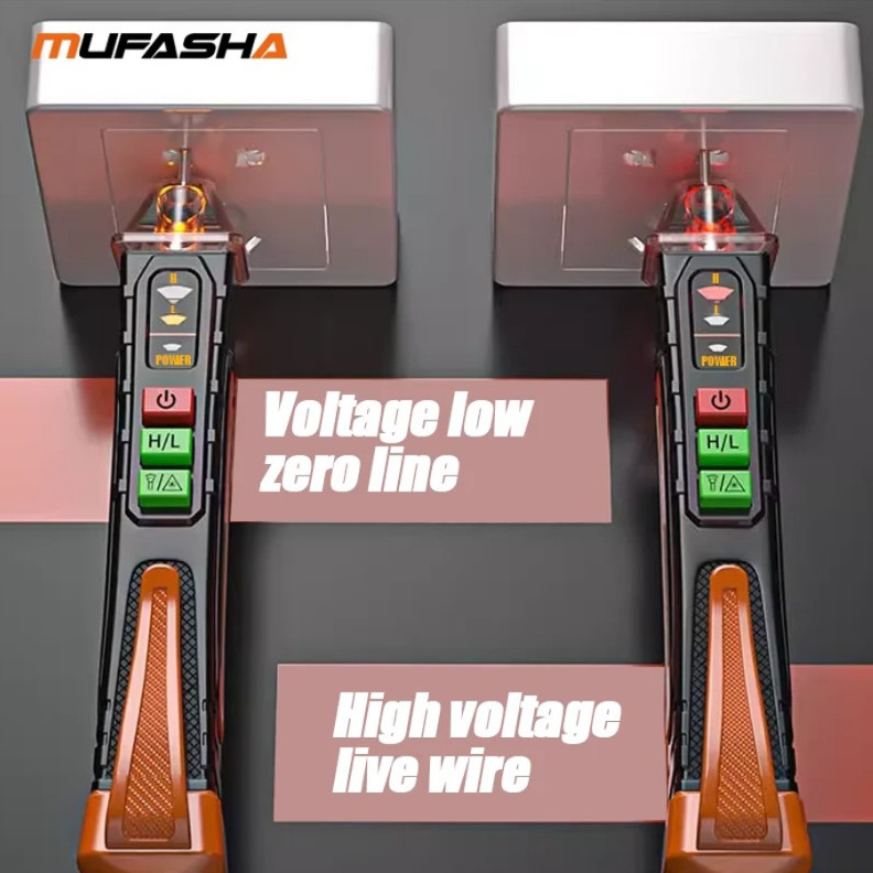 1pc MUFASHA Non-Contact Voltage Tester Pen AC 12-1000V Smart Detector - NEW