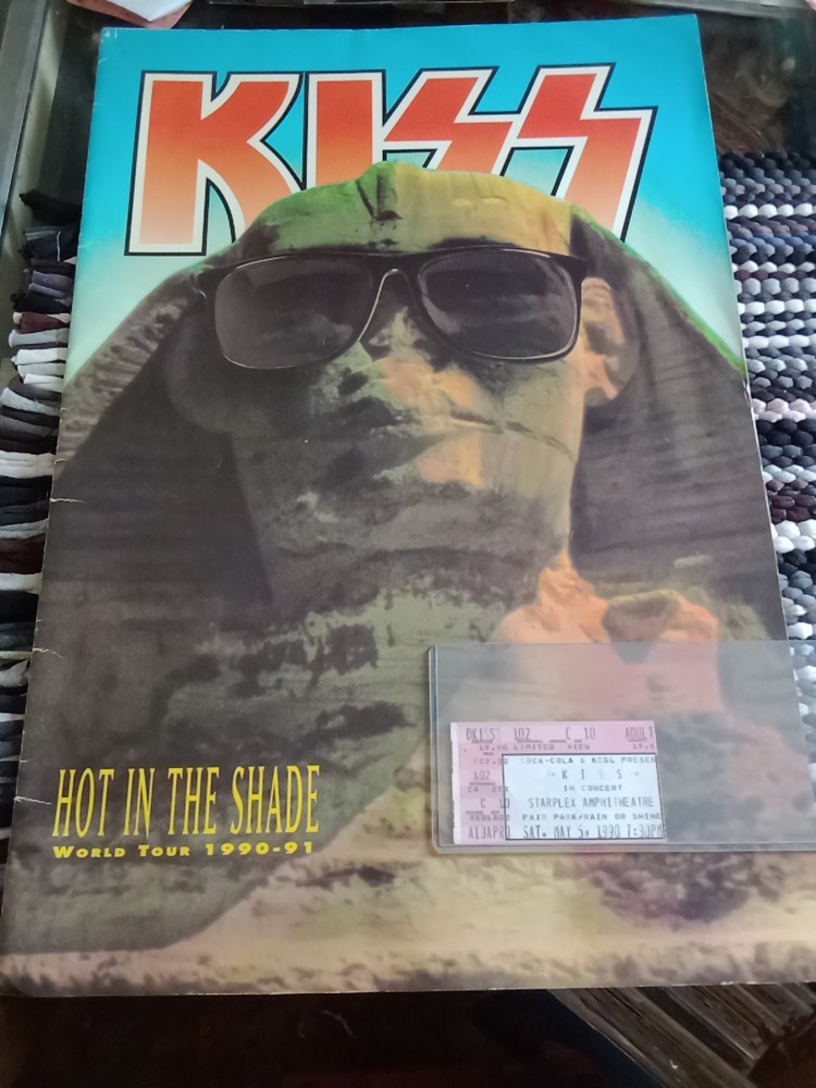 Kiss 💋 Ticket Stub History 🎸 Hot In The Shade Tour, 5-5-1990 Dallas Tx, 👀