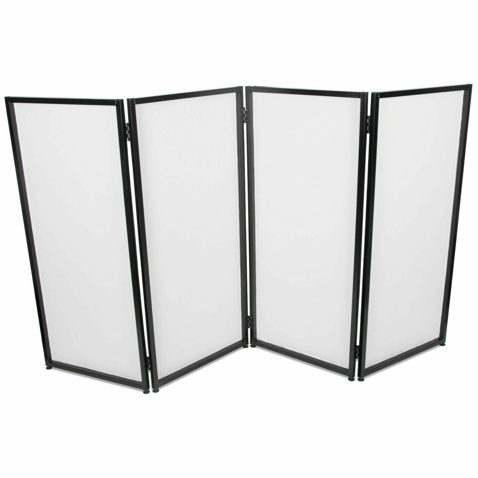 Portable DJ Event Facade White/Black Scrim Metal Frame Booth +Travel Bag Case