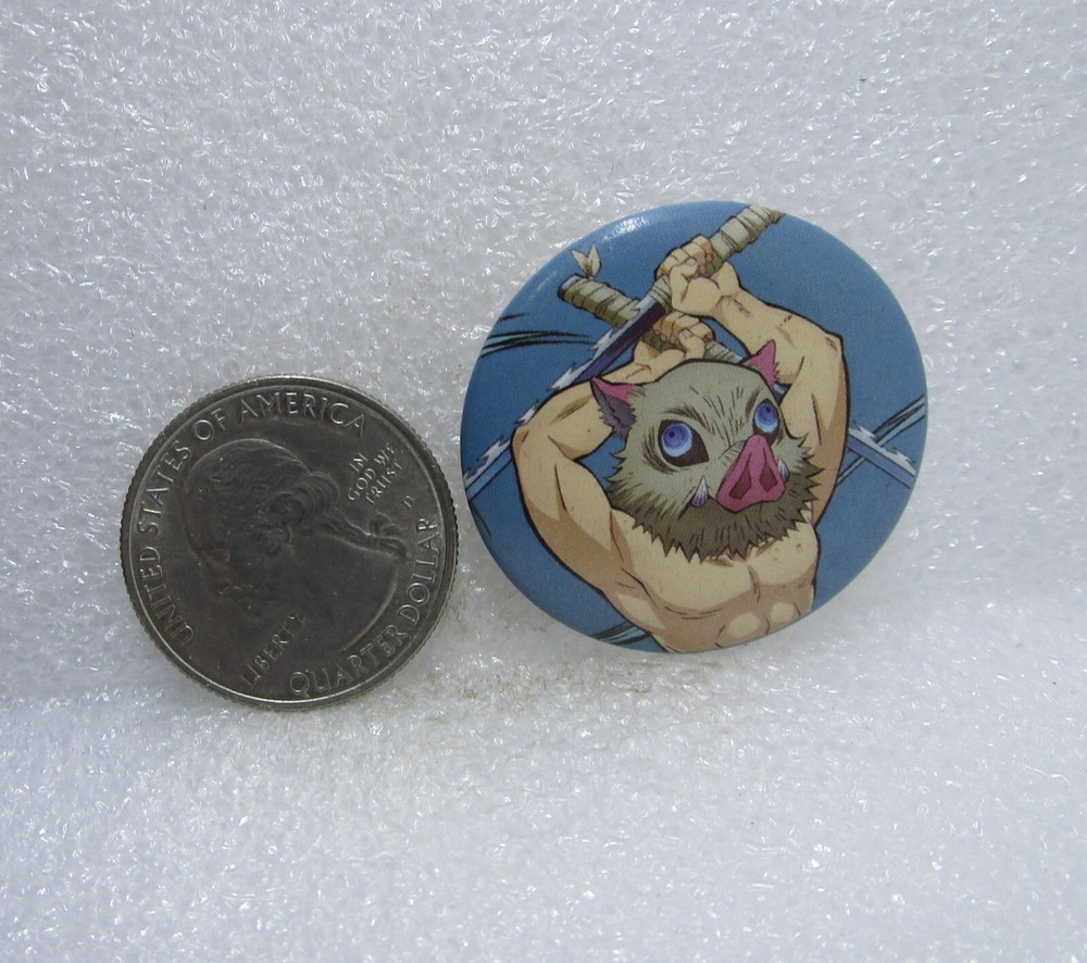 Inosuke Hashibira Button Pin