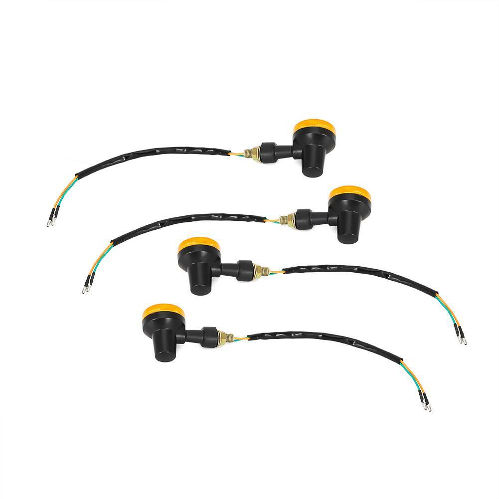 4PCS AMBER LED INDICATORS 6V TURN SIGNAL LIGHT MOTORCYCLE BLINKER LIGHTS KIT US