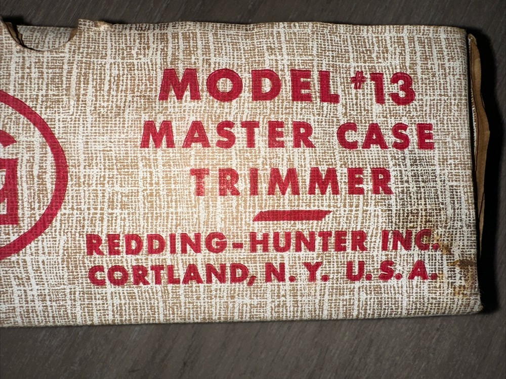 Vintage Redding Master Case Trimmer-Model 13 With Box Reloading