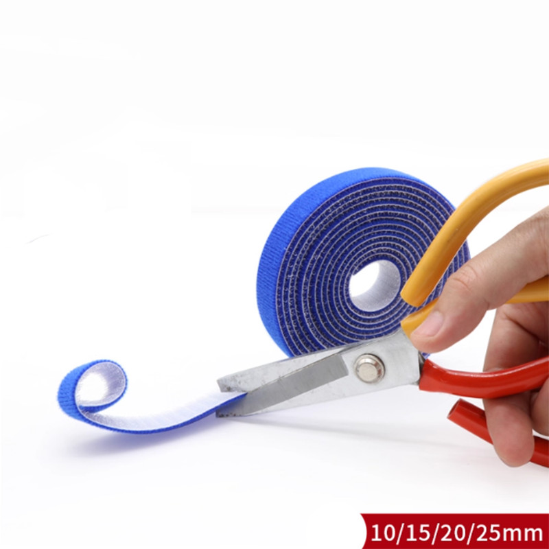 Cable Tidy Straps Hook & Loop Double Sided Wrap 10/15/20/25mm Reusable Strapping