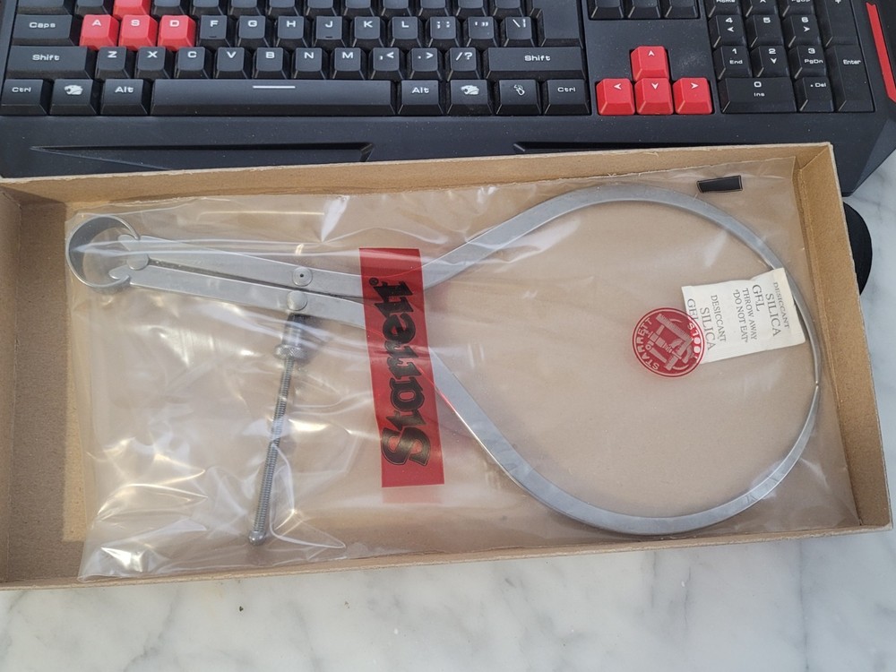 Starrett 79B-12 Yankee Spring-Type Outside Caliper, Spring Nut, 12"