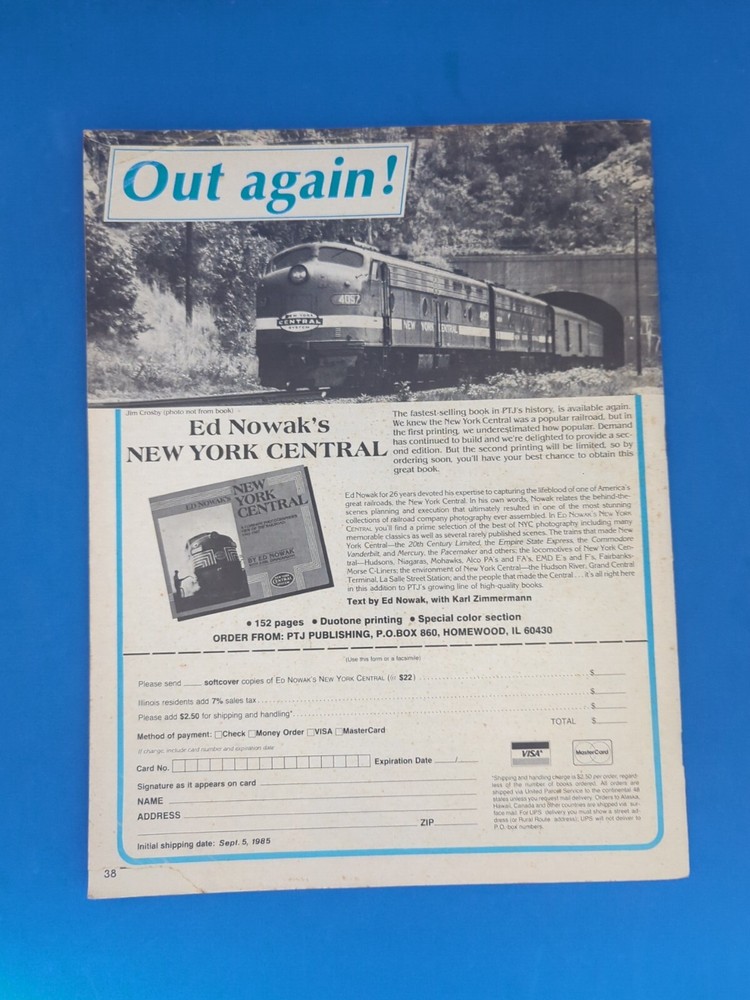 Passenger Train Journal August 1985 Issue