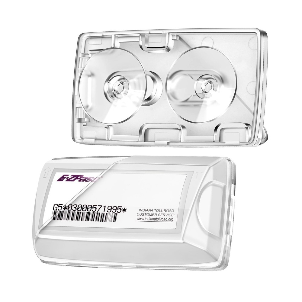 EZ Pass Holder For Windshield - w/ 2 Suction Cups, Clear - 1 Pack