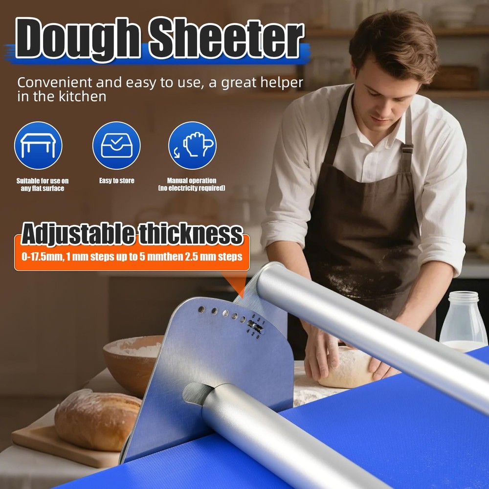 Folding Dough Rolling Machine，Manual Dough Sheeter ，Compact Dough Sheeter Mac...