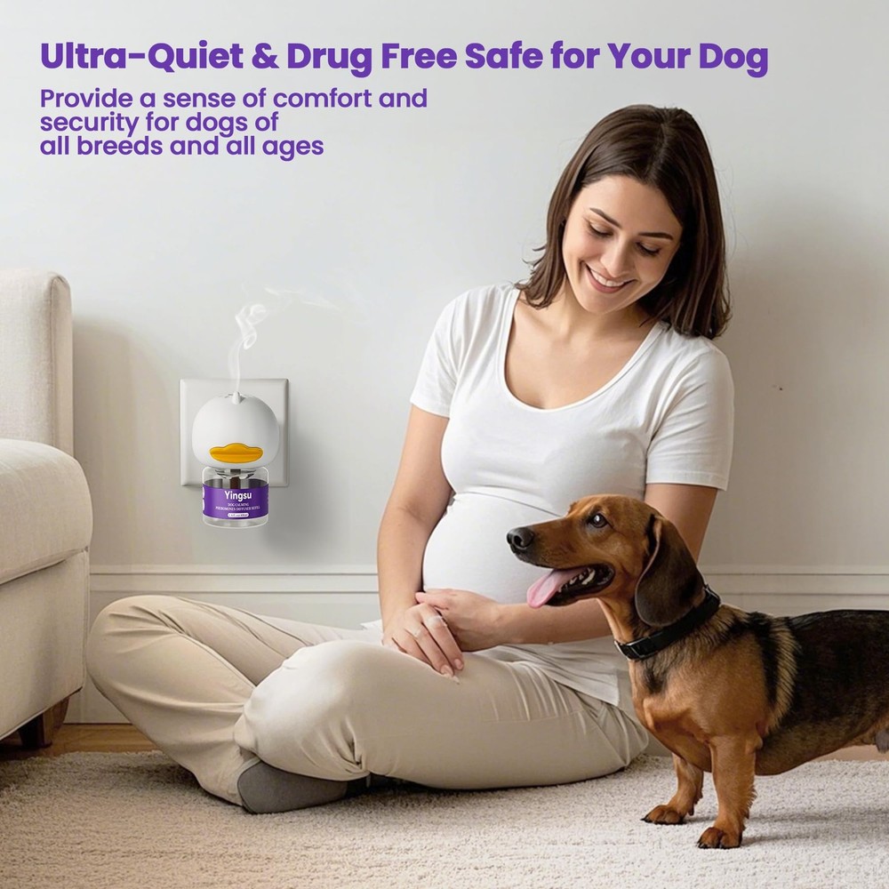 Dog Calming Diffuser, 4 in 1 Puppy Pheromones Calming Diffuser, Relaxing Pher...