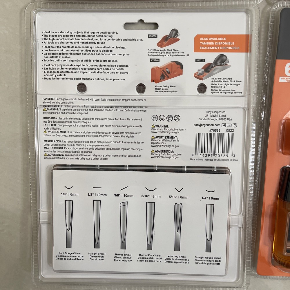 2 Pack Jorgensen 6 Chisel Set For Wood Carving